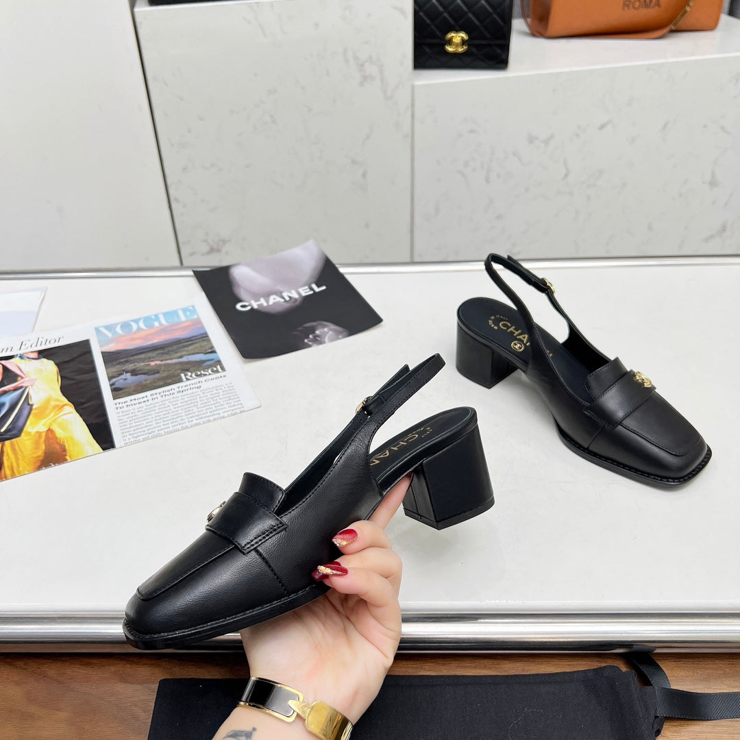 Chane1 top fashion classic flat toe thick heels 0724030818