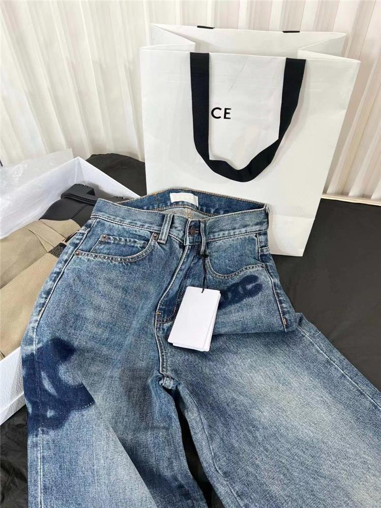 New Pants Loose Horn High Waist Straight Leg Jeans PD05202412204