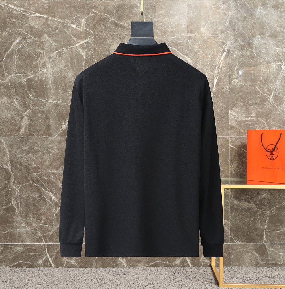 HMS fashion men's stand collar polo long sleeve 0725092903