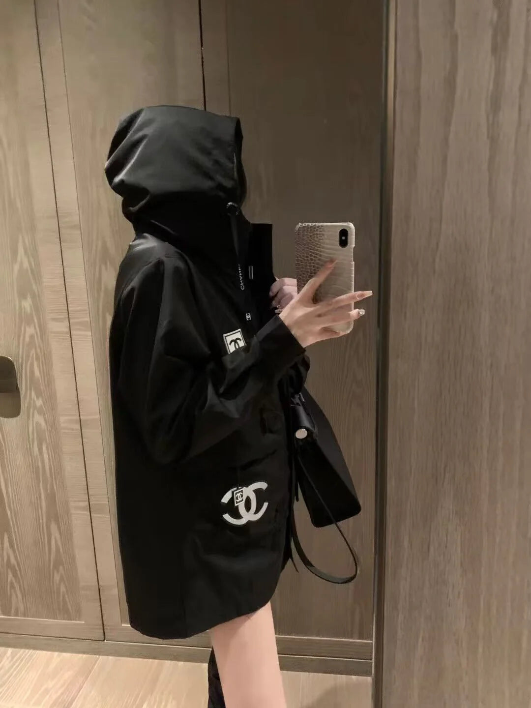 New Style Charge Clothes High Quality Lined Black Jacket 1024031206