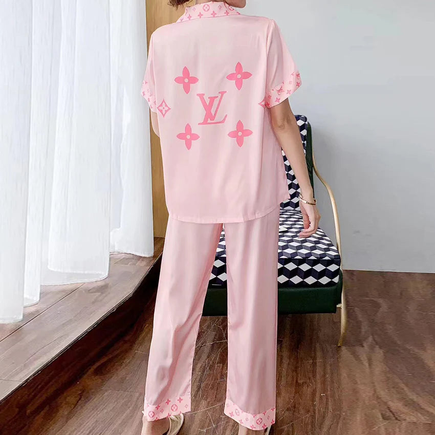 Fashion printed pajama set 1024080111