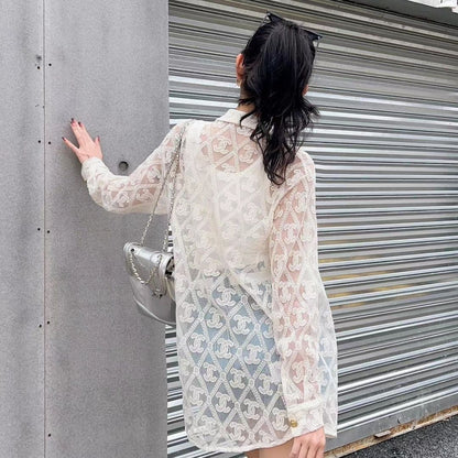 New Lace Embroidery Sunscreen Shirt 1024030709