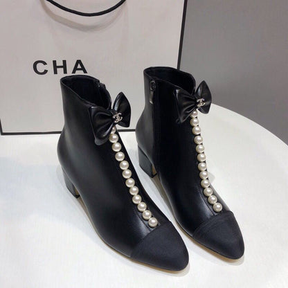 Fashion Bow Thick Heel Boots PD10070419