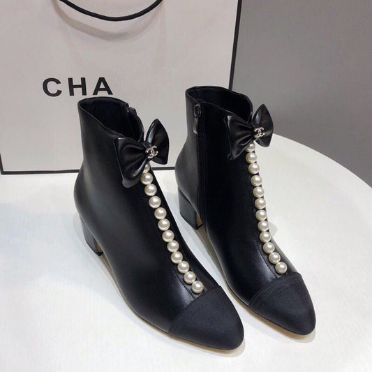 Fashion Bow Thick Heel Boots PD10070419
