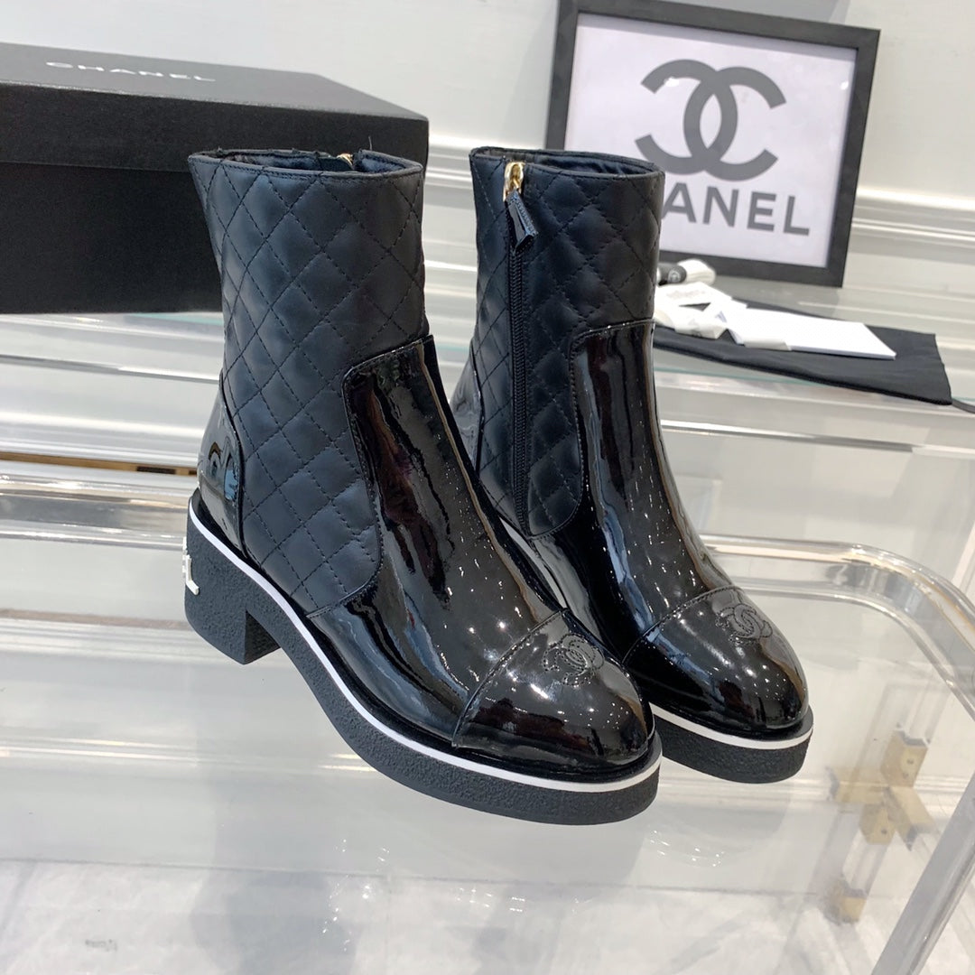CNL fashionable rhombus leather boots 0724102317