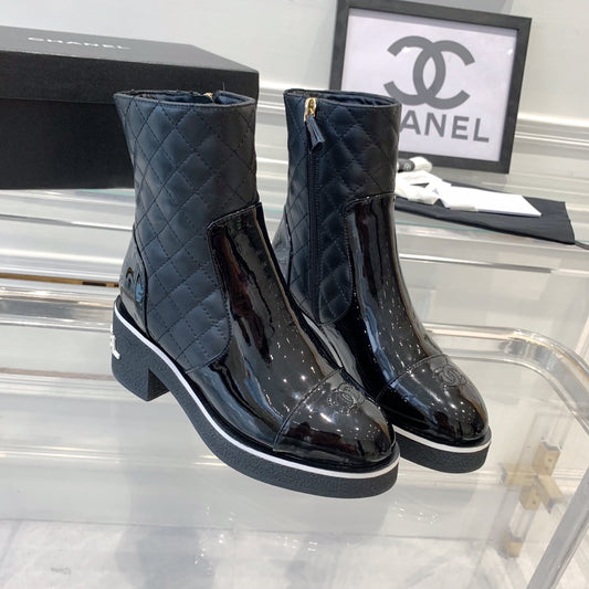 CNL fashionable rhombus leather boots 0724102317