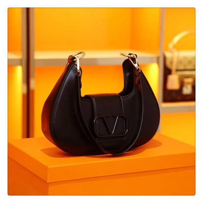 New Solid Color Litchi Underarm Bag Fashion Shoulder Bag 1024051518