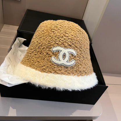Fashion and versatile lamb wool fisherman cap 1024101807