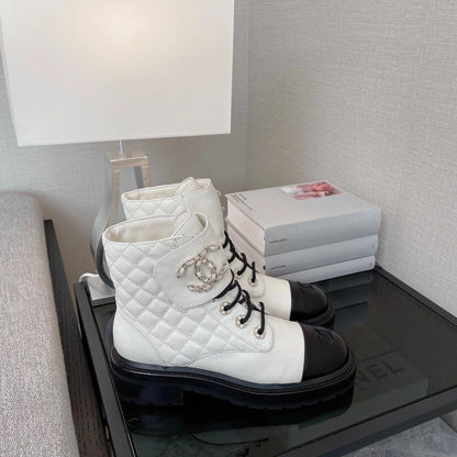 New Versatile Lace Up Small Leather Boots 1023121313