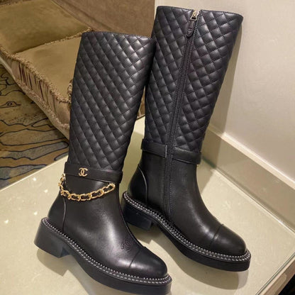 CNL rhombus metal chain boots 1824092702