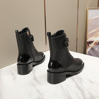 CNL cowhide short boots Martin boots 0724101704