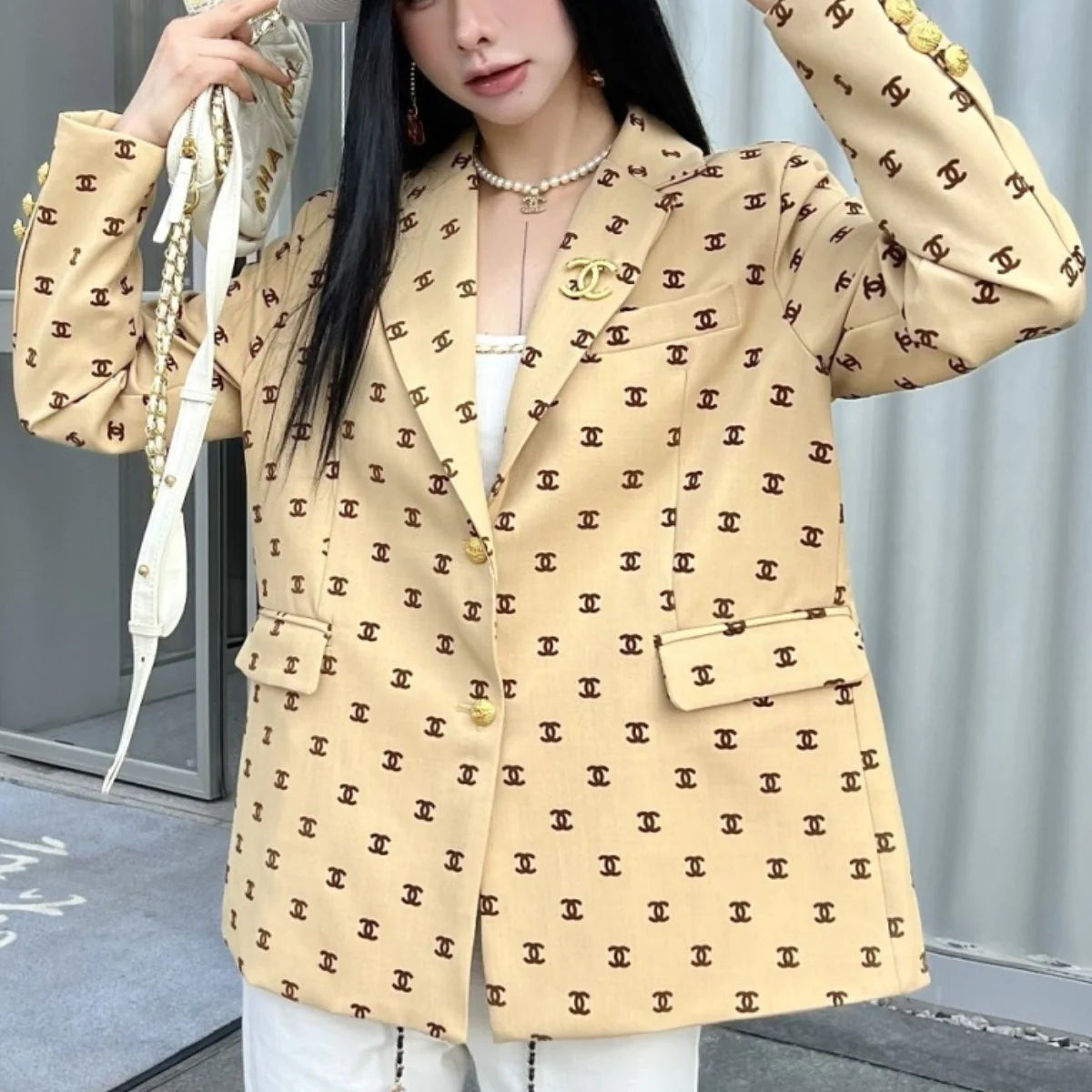 Fashion Embroidered Loose Suit Jacket 1024030714