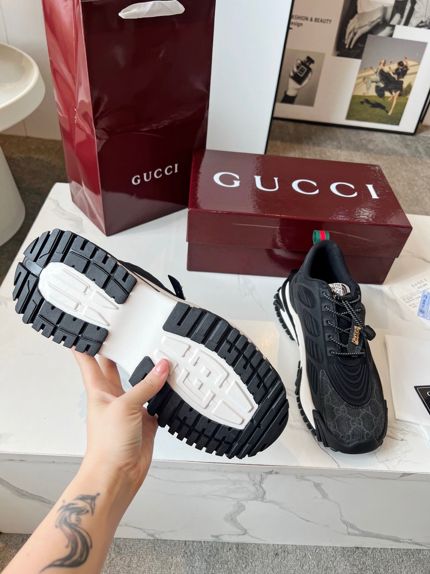 GG men's casual sneakers with print 0725092902
