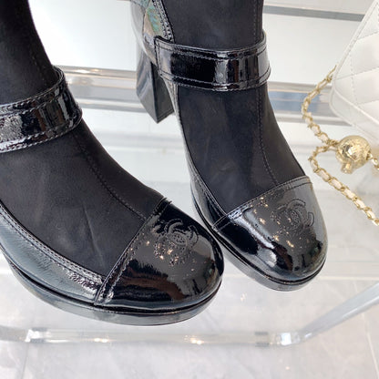 CNL Fashionable Leather and Suede Boots 0724102318