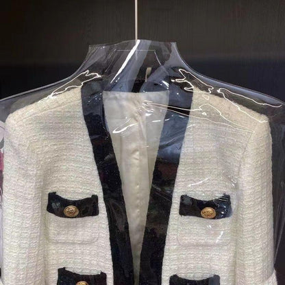 Color Block Tweed Short Coat 0823112209