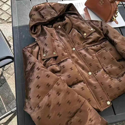 Short hooded down jacket 1024102902