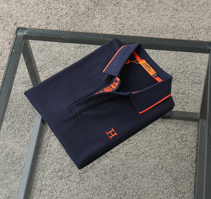 HMS fashion men's stand collar polo long sleeve 0725092903